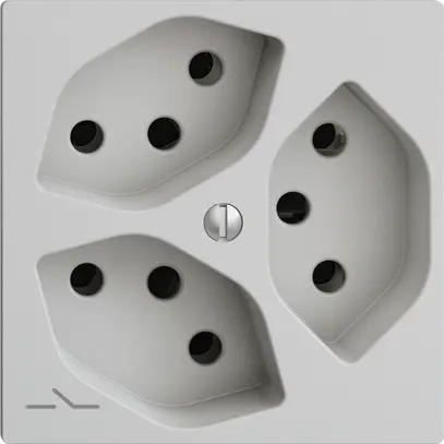 Presa INC EDIZIOdue 3×T13 grigio chiaro, 1×S 