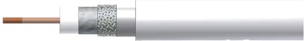 Câble coaxial T6TSF×77 HVA 100m PVC blanc 
