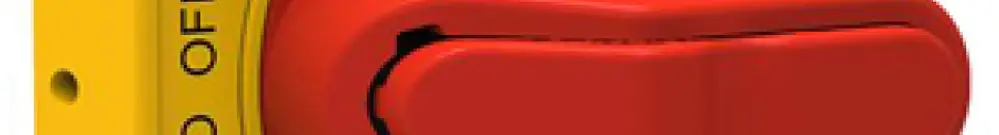 Poignée pour OT16-40F rouge/jaune IP54 verrouillable fixation 4 trous 