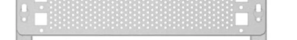 Panello Media ABB, con 2 file DIN, altezza 1, 5 file per distributore vuoto 