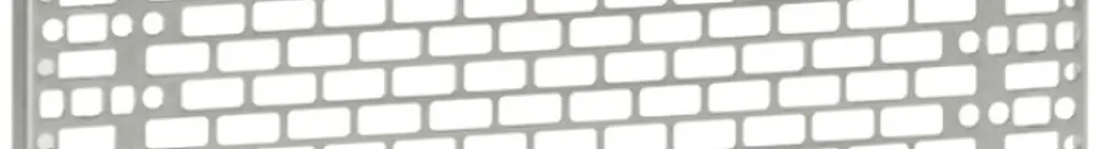 Placca di montag.Legrand perforata per armadio 300×200mm, zinc. 