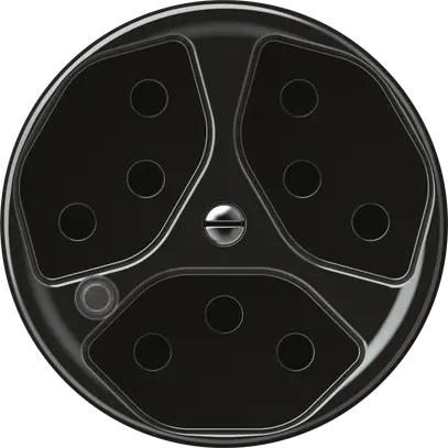 Presa origin 3×tipo 13 lum.verde 10A 230V 60×60mm nero 