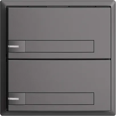 KNX-Taster RGB EDUE, 250mW, m.RGB-LED, m.Papiereinlage, 2×Taste, 1×Tastenb., dgu 