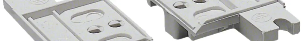 Pezzo d'isolamento Hager con viti per montaggio isolato di guide DIN 2 pezzi 