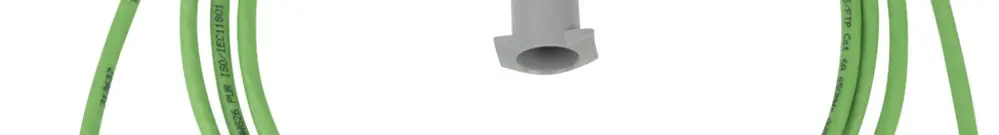 Câble patch RJ45 R&MIndustrial, cat.6A S/FTP, 4P, PUR LSZH vert, IP20↔IP67, 2.5m 