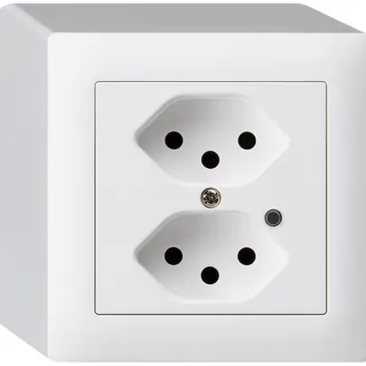 Presa AP Hager kallysto 2×T13 illuminato Q bianco ultra 