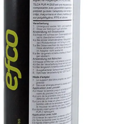 Mousse de montage EFCO TILCA PUR M Duo isolation 750ml 