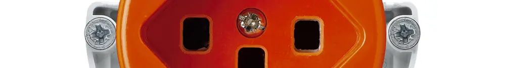 Insert pour prise basico type 23 orange avec bornes enfichables 