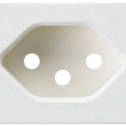 Frontplatte zu FLF-Steckdose Hager 1×Typ 23 Z weiss 