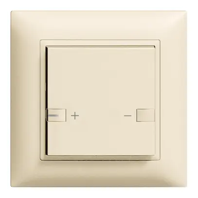 Poussoir ENC ZEP variateur univ. 1c/1t avec LED EDIZIOdue crema 