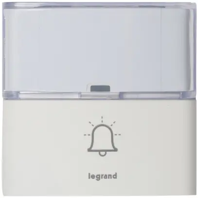 Tasto di suoneria senza fili Legrand Premium 100m, 3V, IP54, bianco 