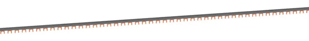 Pettine di raccordo HX³standard 1P 1Ph forca 16mm² 80A 1016mm grigio 