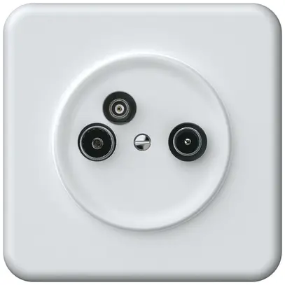 Presa antenna INC TV-R-dati origin cassetta passante 14dB 4dB bianco 