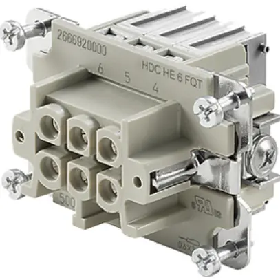 Douille WM HDC HE 06 FQT 6 24A 500V 0.5…2.5mm² 