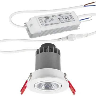 Downlight LED INC ESYLUX ALICIA 9W 4000K 610lm Ø75/68mm IP20, blanc 