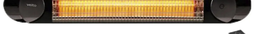Radiateur à infrarouge Veito Blade R2000, 2000W, 4 degrés, IP55, noir 