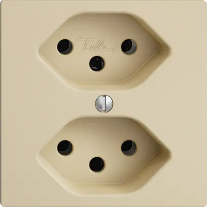 Presa INC EDIZIOdue 2×T13 vanille, con shutter 