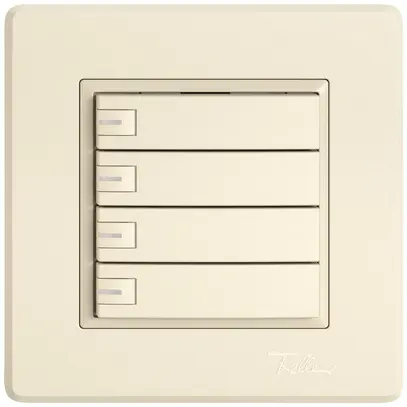 Poussoir KNX RGB ENC EDIZIO.liv SNAPFIX® capteur temp.RGB-LED 4× comm.1T cr 
