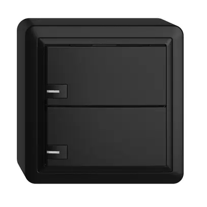 Poussoir KNX RGB AP EDUE, 250mW, a.LED RGB, 2×poussoir, comm.1×touche, no 