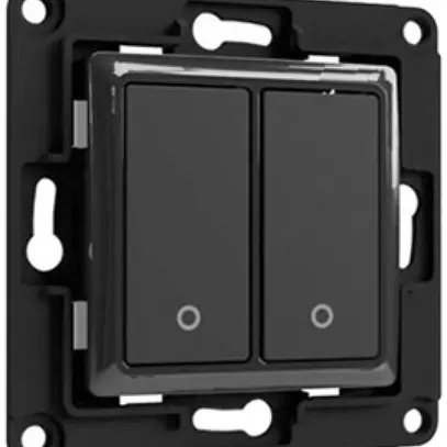 UP-Wandsender Shelly Wall Switch 2 2-Kan 70×70×12mm schwarz 