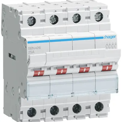 Interruttore AMD Hager 25A 400V 4 chiusura 0 apertura 0 invertitore 4UM 