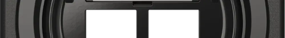 Montageset Feller S-One EASYNET N.CO, für 2×RJ45, Tiefe 28 mm, schwarz 