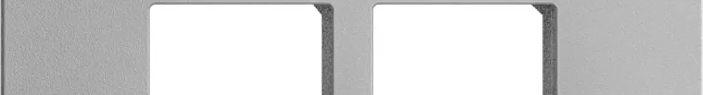 Kit di montaggio S-One EDIZIOdue F per 2×RJ45 diritto, silver 