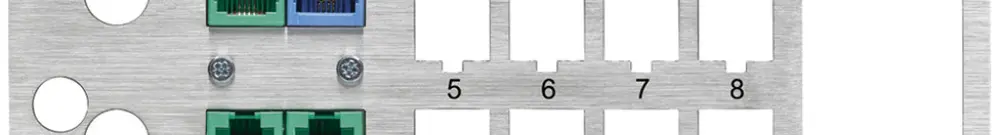 Module de base HA HMS 8×RJ45 Keystone, TV-/Sat, DSL, FLF grd.I, gris 