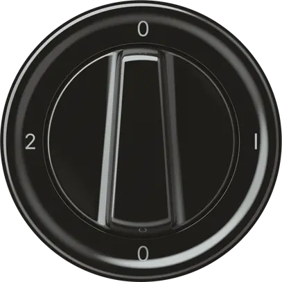 Interruttore rotativo origin commutatore 2/1L 16A 250V 0-1-0-2 60×60mm nero 