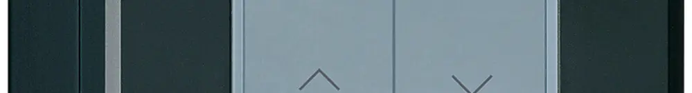 Poussoir pour stores KNX AP Hager BA robusto Q double 86×86mm noir 