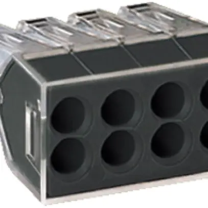 Borne de connexion WAGO 8P 2.5mm² transparent 