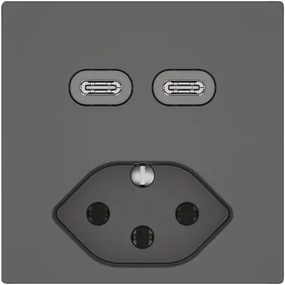 Presa di ricarica USB EDIZIO.liv SNAPFIX® USB C+C/T13 3A 230VAC grs 