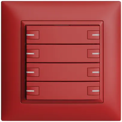Poussoir ENC KNX 8× EDIZIOdue berry RGB avec LED 