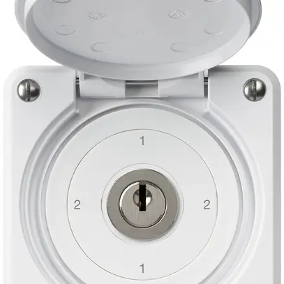 Interruttore a chiave INC robusto IP55 con copertura S3/1P bianco combinazione 