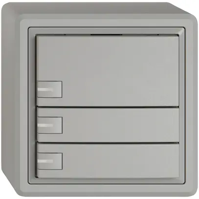 Poussoir KNX RGB AP EDIZIO.liv SNAPFIX® capteur temp.RGB-LED 3× comm.1T grc 