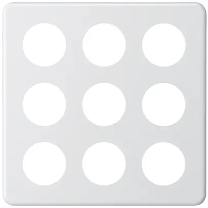 Placca di copertura basico 3×3 9×43mm bianco 