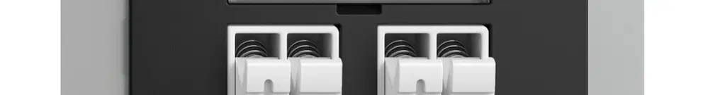 Prise audio ENC Push Type EDIZIOdue FM, 2×, kit d'inscription, noir 