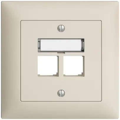 Kit di montaggio INC S-One EDIZIOdue FMI per 2×RJ45 diritto, crema 
