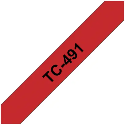 Cassette ruban Brother TC 9mm×7.7m, rouge/noir 