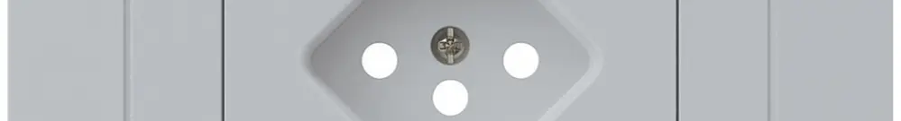 EB-Frontset kallysto, für EB-Steckdose 1×T13, mit Bezeichnungsträger, hellgrau 