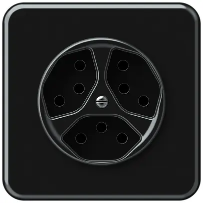 Presa INC origin 3×tipo 13 10A 230V 92×92mm nero 