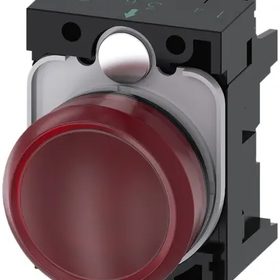 Avvisatore luminoso Siemens SIRIUS ACT c.supporto+LED 24VUC rosso materia sinte. 