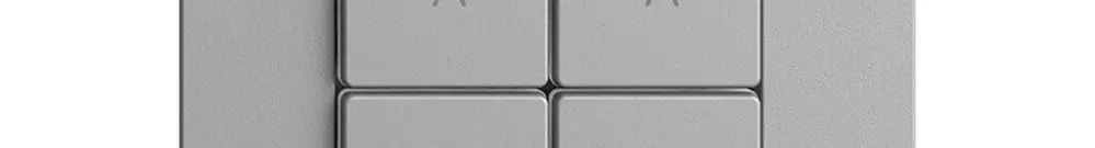 Kit copertura per interruttore tapparelle 2c/4t Edue Wiser silver 