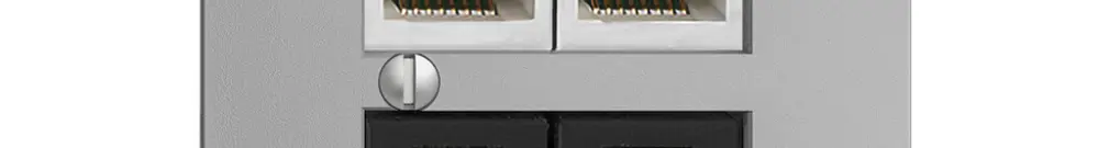Scatola 4×RJ45 2×u/2×s EDIZIOdue silver R&M swissline NT 2ab 