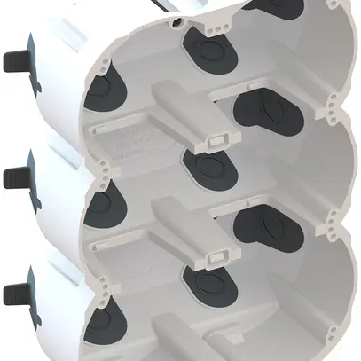 Boîte pour paroi creuse AGRO Quickbox ECON Pro, 3×2 Ø83mm hermétique blanc 