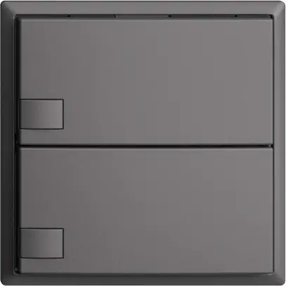 Poussoir ENC KNX 2× EDIZIOdue gris foncé RGB sans LED 