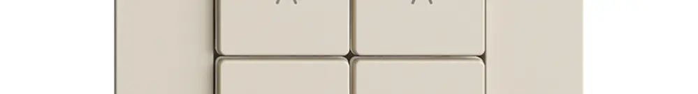Kit copertura per interruttore tapparelle 2c/4t Edue Wiser crema 