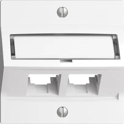 Kit di montaggio S-One EDIZIOdue F per 2×RJ45 obliquo, bianco 