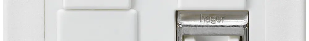 Prise FLF Hager cat.6 1RJ45/s blanc 