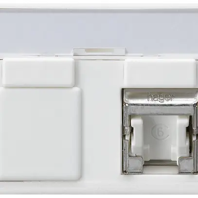 Prise FLF Hager cat.6 1RJ45/s blanc 